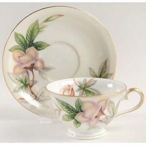 Vintage Woodrose Meito China Tea set with saucer